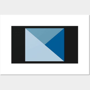 Geometric Blue Posters and Art